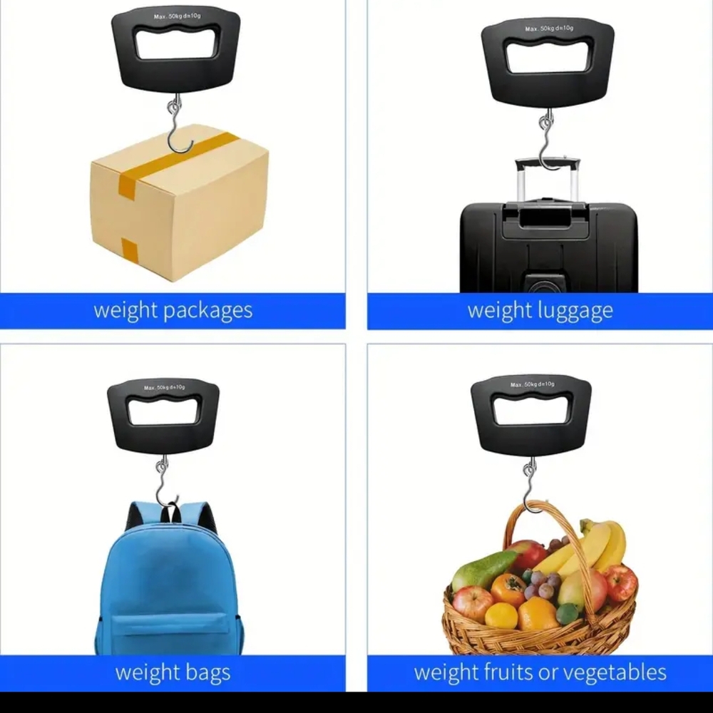 Digital Luggage Scale with Blue Display - Picture 5 of 9